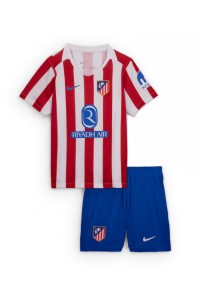 Fotbalové Dres Atletico Madrid Dětské Domácí Oblečení 2025-26 Krátký Rukáv (+ trenýrky)
